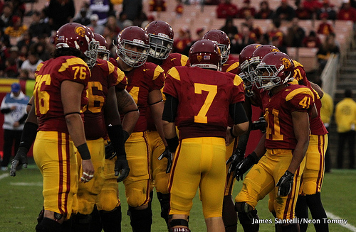 The full team practiced with coaches for the first time in 2012. (James Santelli/Neon Tommy)