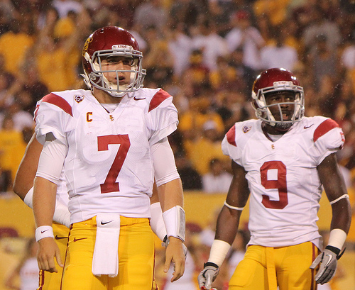 Barkley and Lee and both looking for a big game against the Wildcats. (James Santelli/Neon Tommy)