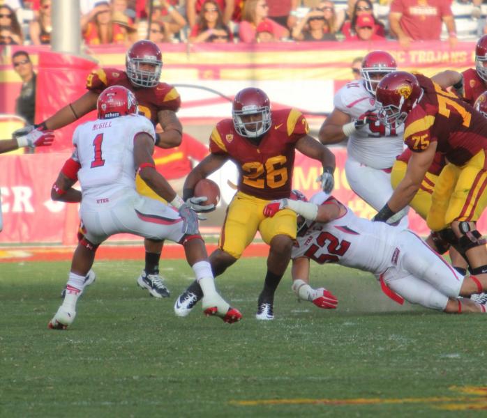 Tyler rushed for 117 yards against the Utes. (McKenzie Carlile/Neon Tommy) Tyler rushed for 117 yards against the Utes. (McKenzie Carlile/Neon Tommy)