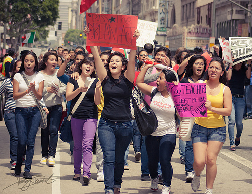 Students march in support of the Dream Act (Creative Commons)