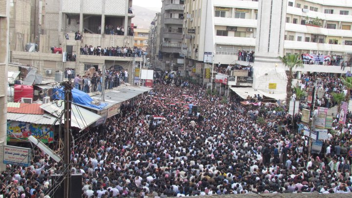 Protests in Douma, Syria this April. (syriana2011, Creative Commons) Protests in Douma, Syria this April. (syriana2011, Creative Commons)
