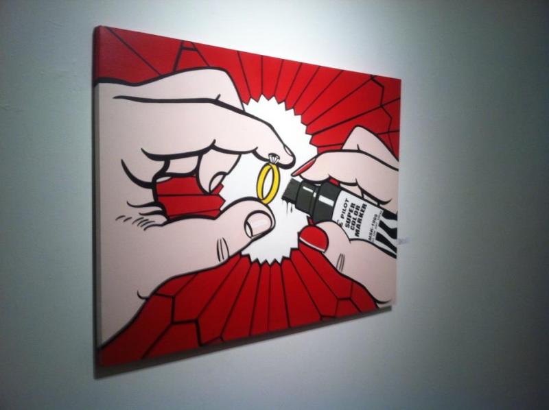 A piece by SEVER at Art Share L.A. (Beth Johnson/Neon Tommy)