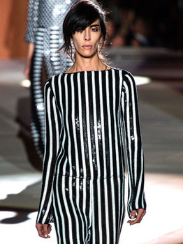 All-over stripes at Marc Jacobs (via Pinterest)