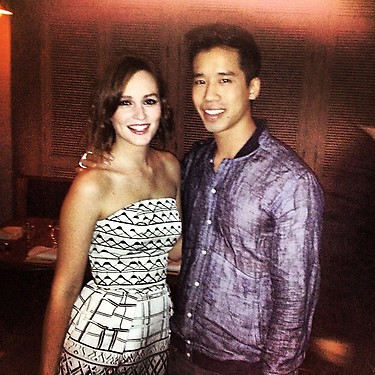Leighton Meester showed off her newly lobbed locks at the Flaunt party (via Jared Eng's Instragram)