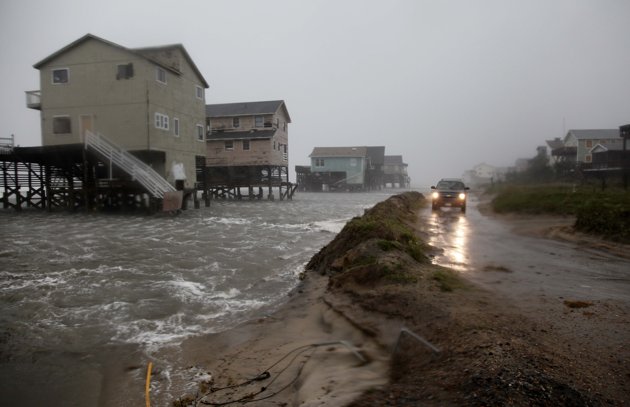 North Carolina, pictured here, was first to get hit hard by Hurricane Irene. (AP photo)