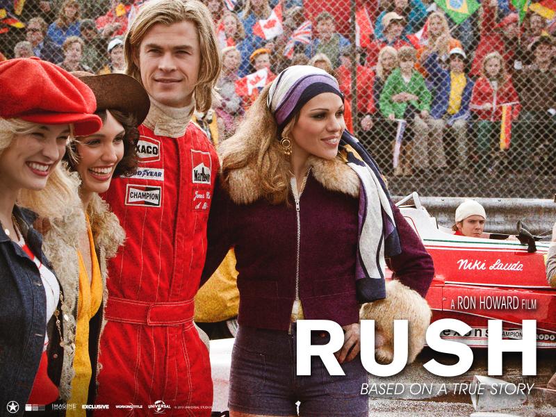 Chris Hemsworth as James Hunt in "Rush" (Universal Pictures).