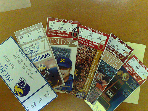 Tickets to a game make the best memorabilia. (Creative Commons/Flickr) Tickets to a game make the best memorabilia. (Creative Commons/Flickr)
