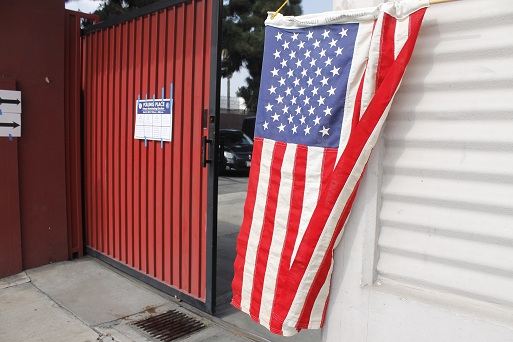 Los Angeles Fire Station 15, where Kludjian voted. (Aaron Liu/ Neon Tommy)