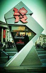 The London Olympics countdown clock. (Wikimedia Commons) The London Olympics countdown clock. (Wikimedia Commons)