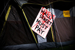 A sign from Occupy L.A.'s camp.  (Flickr Creative Commons)