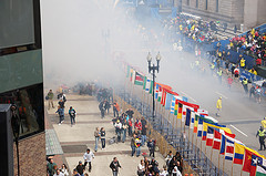 The scene at the Boston Marathon attack. (Flickr Creative Commons)