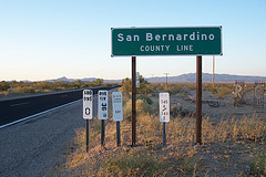 San Bernardino County Line. (Flickr Creative Commons) San Bernardino County Line. (Flickr Creative Commons)