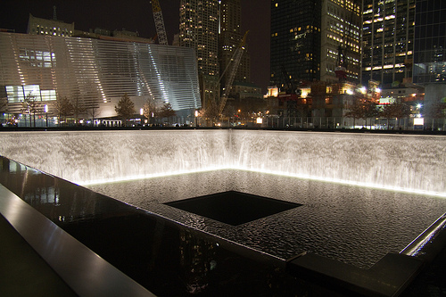 One of the twin Memorial pools. (Courtesy Creative Commons) 