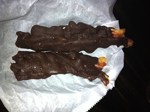 Everything tastes good after it has been dipped in chocolate, and bacon is no different. (Dion Hinchcliffe/Creative Commons) Everything tastes good after it has been dipped in chocolate, and bacon is no different. (Dion Hinchcliffe/Creative Commons)
