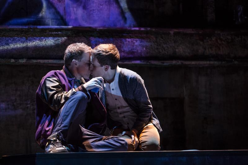 Jason Hite and Taylor Trensch star in Bare, playing off-Broadway. Photo by Chad Batka. Jason Hite and Taylor Trensch star in Bare, playing off-Broadway. Photo by Chad Batka.