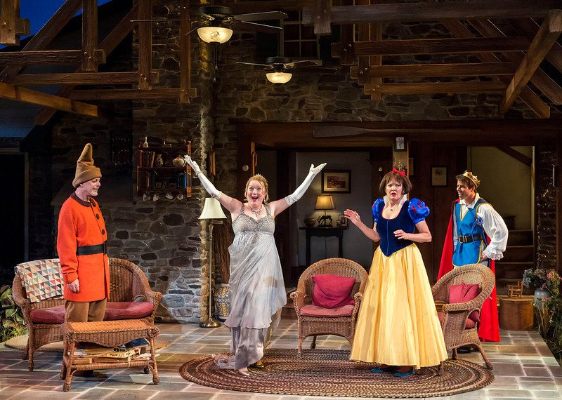 Vanya (Blum), Sonia (Nielsen), Masha (Ebersole), and Spike (Hull) at the Taper. Photo by Craig Schwartz.