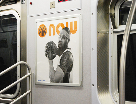 On the subway and on the court, Carmelo Anthony looks to lead the Knicks. (Paul Lowry/Creative Commons)