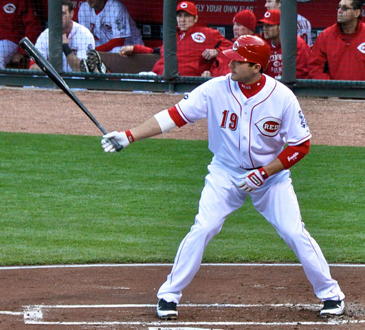 Joey Votto hits baseballs better than you. No matter who you are. (Geoff Livingston/Creative Commons)