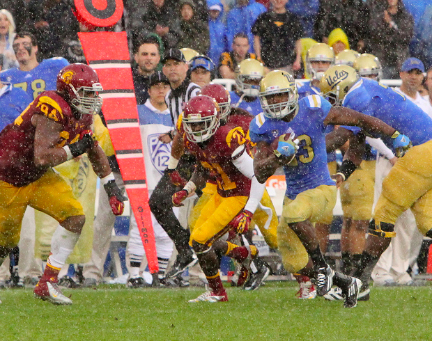 Johnathan Franklin torched the Trojans for 160 yards. (James Santelli/NT)