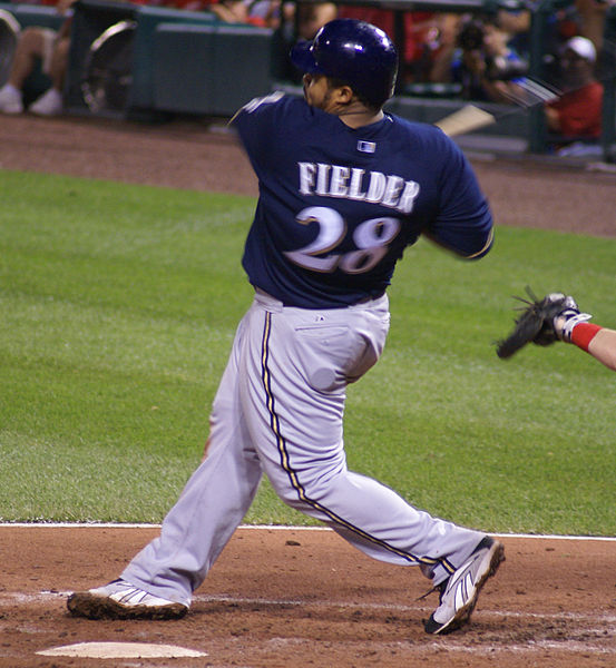 Brewers 1B Prince Fielder is a run-producing machine. (shgmom56/Wikimedia Commons)