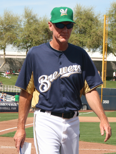 Milwaukee Brewers manager Ron Roenicke (compujeramey/Wikimedia Commons)