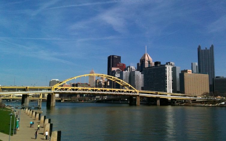 Pittsburgh's riverfront has seen economic development despite the absence of steel. (James Santelli)
