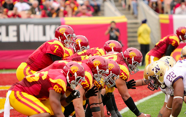 Zach Banner could compete immediately for a spot on USC's O-line. (James Santelli/Neon Tommy)