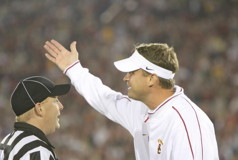 Lane Kiffin is still unhappy over McDonald being flagged in last year's game. (Sara Ramsey/NT)