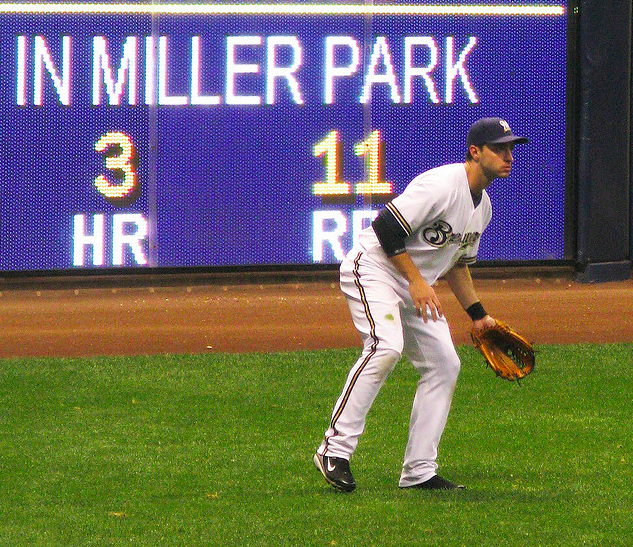 Braun has manned left field well for Milwaukee (Eyton Z/Creative Commons)