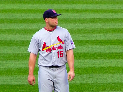 The pop fly landed just in front of Cardinals LF Matt Holliday. (Natalie Litz/Creative Commons)