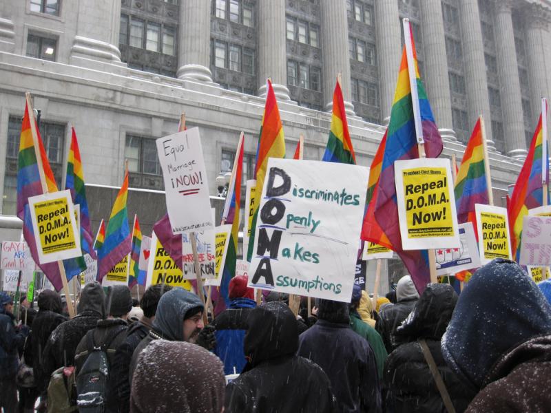 There have been waves of protests demanding the repeal of DOMA. (Kevin Zolkiewicz, Creative Commons)