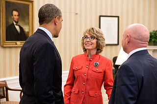 President Barack Obama greets former Rep. Gabrielle “Gabby” Giffords and her husband, former astronaut Mark Kelly, in the Oval Office after they testified at a Senate Judiciary Committee hearing on gun violence, Jan. 30, 2013. (The White House/Flickr) President Barack Obama greets former Rep. Gabrielle “Gabby” Giffords and her husband, former astronaut Mark Kelly, in the Oval Office after they testified at a Senate Judiciary Committee hearing on gun violence, Jan. 30, 2013. (The White House/Flickr)