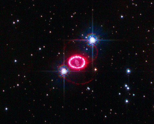 Supernovae at the edges of the known universe were less bright than scientists expected, helping them to discover the universe accelerating as it expands. Via Creative Commons. Supernovae at the edges of the known universe were less bright than scientists expected, helping them to discover the universe accelerating as it expands. Via Creative Commons.