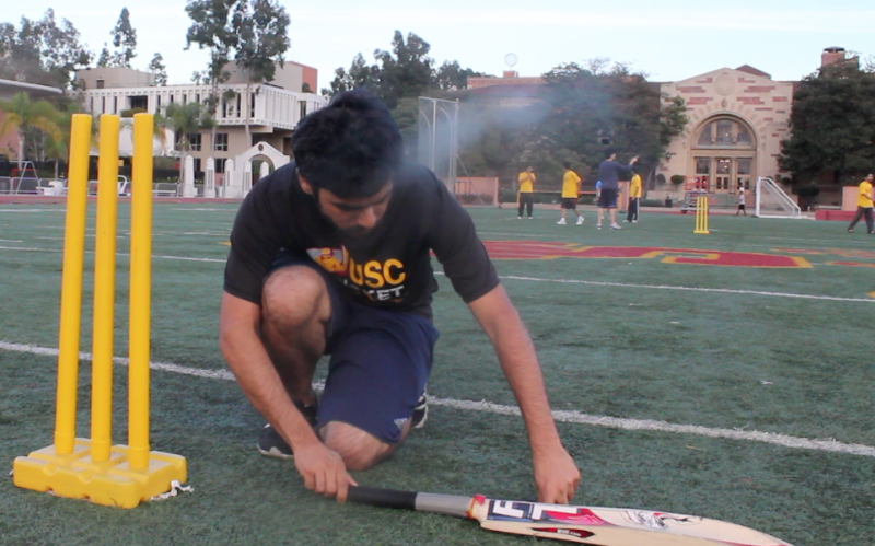 The USC Cricket Club sets up for another night of Friday intramurals (Jeremy Fuster/NT)