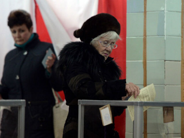 Officials say that over 80% of Crimean voters showed up to vote on whether Crimea should join Russia (Filippo Monteforte/Getty Images)