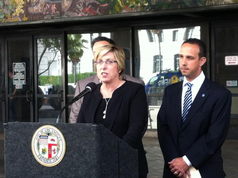 City Controller Wendy Greuel released her report. (Photo by Shako Liu)