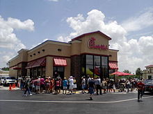 The Chick-Fil-A in Port Charlotte, Florida on August 1, "Chick-Fil-A Appreciation Day" (Creative Commons/Wikipedia)