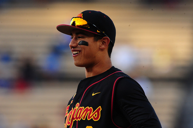 A breakout game gave Jeremy Martinez a lot to smile about (Charlie Magovern/Neon Tommy).