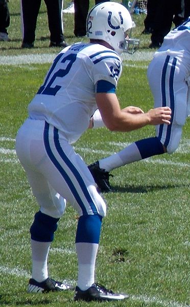 Andrew Luck may have been down 28 in the second half on Saturday, but he certainly never lost confidence. (Mark Susina/Wikimedia Commons)