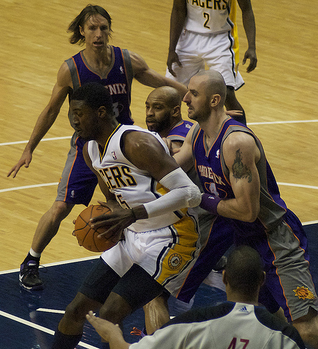 The Pacers will need all seven feet and two inches of Roy Hibbert in order to stop the Heat down low (ruby2andor/Creative Commons).