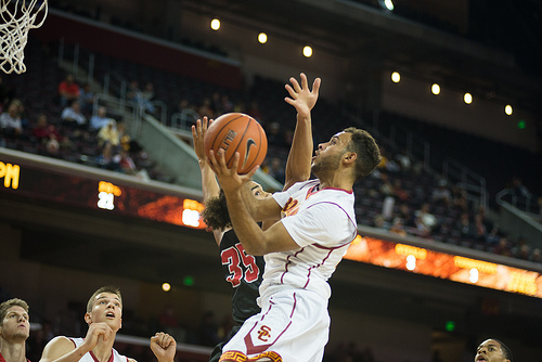 Julian Jacobs had seven assists in his first career start. (Charles Magovern/Neon Tommy)