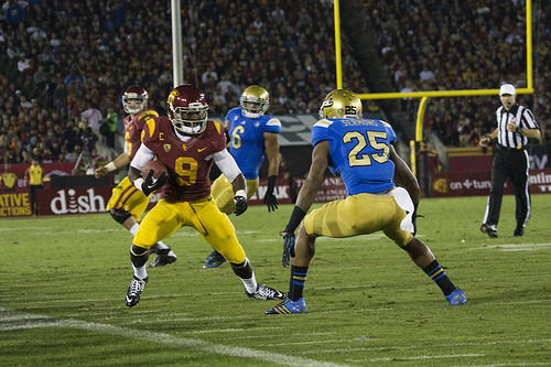 One of the USC's greatest wideouts, Marqise Lee is taking his talents to the NFL. (Matt Woo/Neon Tommy)