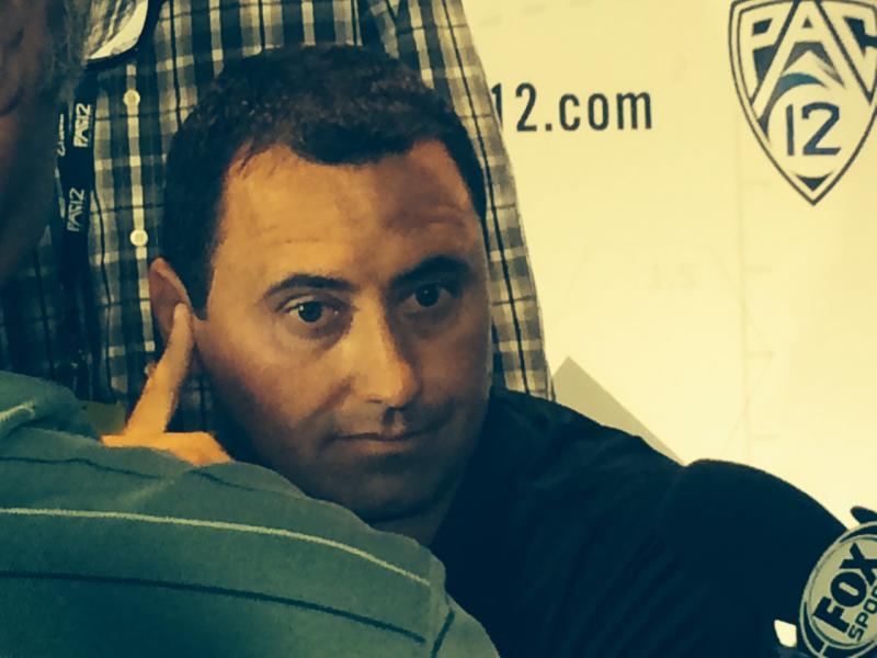 Head coach Steve Sarkisian has a lot on his mind, but is divvying up responsibilities. (Jacob Freedman/Neon Tommy)