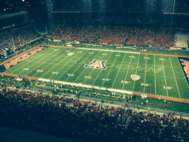 In a buzzing 'Zona Zoo', USC needed a late missed field goal to pull out a win. (Jacob Freedman/Neon Tommy)