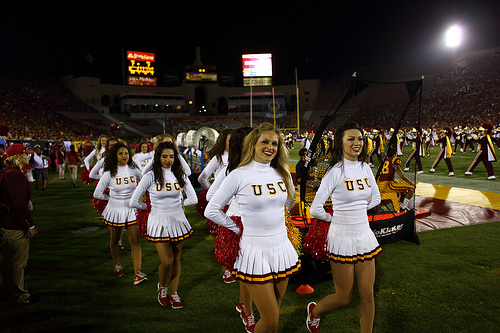 The USC fans and spirit will be rampant for the first game post-Kiffin, but will the play step up? (Matt Woo/Neon Tommy)