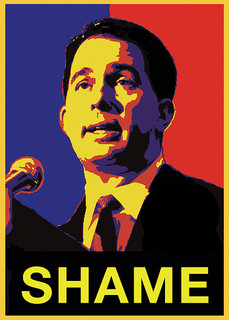 Recall efforts against Scott Walker began after he stripped labor unions of bargaining rights in 2011. (Courtesy Creative Commons/ NMBTCW)