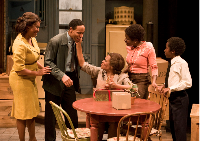 The cast of "A Raisin in the Sun" at the Kirk Douglas in 2012. Photo by Craig Schwartz.