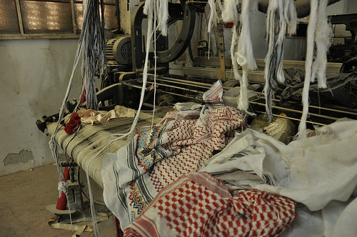 A textile factory interior (Creative Commons).