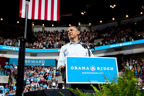 President Obama campaigning May 5, 2012 (photo courtesy of Creative Commons).