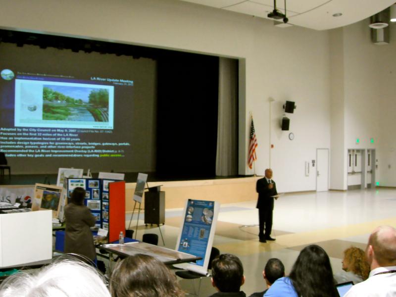 LA City Councilman Ed Reyes speaking (photo by Letticia Lee).